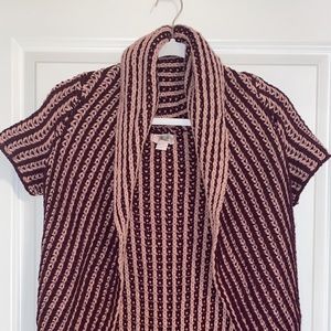 Pink/purple short sleeved sweater